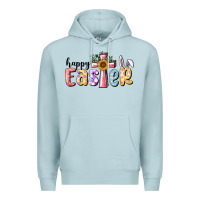Blue Mist Happy Easter With Cross Premium Hoodie - RanaPortraitStore