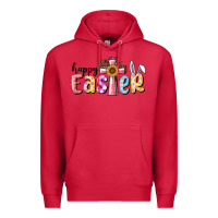Cardinal Happy Easter With Cross Premium Hoodie - RanaPortraitStore