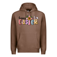 Chestnut Happy Easter With Cross Premium Hoodie - RanaPortraitStore