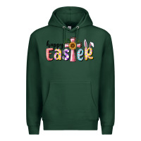 Sports Green Happy Easter With Cross Premium Hoodie - RanaPortraitStore