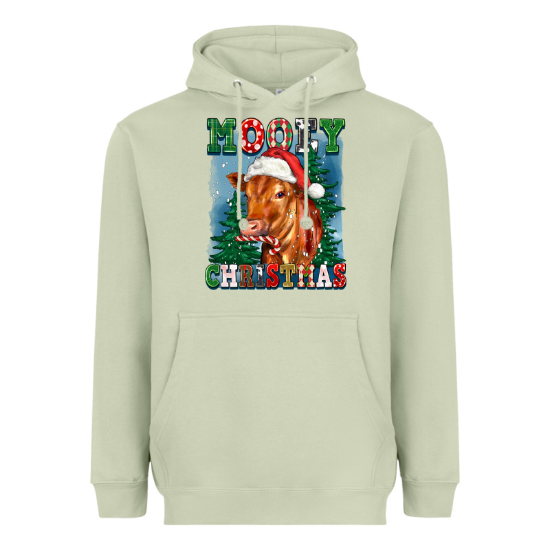 Mooey Christmas Heifer Heavyweight Hoodie by FaDigitalArtStudio | Teevron