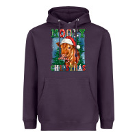 Plum mooey christmas heifer Heavyweight Hoodie - FaDigitalArtStudio