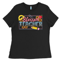 Black blessed teacher Ladies Tee - MaliasSmallBusiness