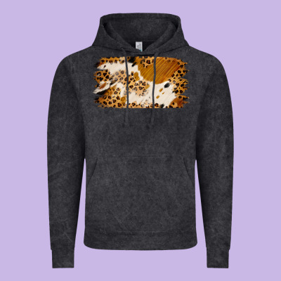 Leopard Cowhide Brushstroke Vintage Hoodie Designed By Jasminsmagicworld