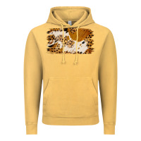Vintage Mustard leopard cowhide brushstroke Vintage Hoodie - Jasminsmagicworld