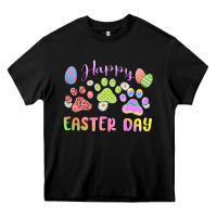 Black happy easter day paws Heavy Core Tee - MaliasSmallBusiness