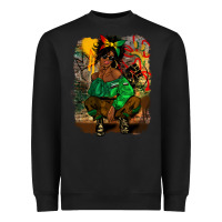 Black juneteenth black woman fashion girl Heavyweight Sweatshirt - CowGirlArtShop