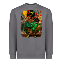 Storm juneteenth black woman fashion girl Heavyweight Sweatshirt - CowGirlArtShop