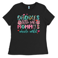 Black daddy's little girl mommy's whole world Ladies Tee - MaliasSmallBusiness