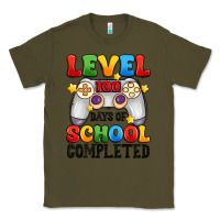 Army Green level 100 days of school completed Classic Tee - Artiststas