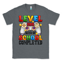 Charcoal Heather level 100 days of school completed Classic Tee - Artiststas
