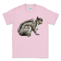 Bubblegum Pink Gray Squirrel Classic Tee - LillyAllenDesigns