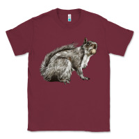 Burgundy Gray Squirrel Classic Tee - LillyAllenDesigns