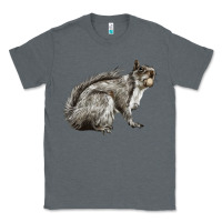 Charcoal Heather Gray Squirrel Classic Tee - LillyAllenDesigns