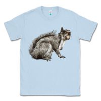 Dusty Blue Gray Squirrel Classic Tee - LillyAllenDesigns