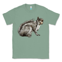 Sage Gray Squirrel Classic Tee - LillyAllenDesigns