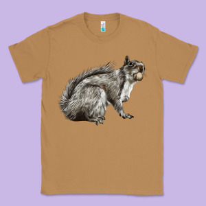 Gray Squirrel Classic Tee Designed By Lillyallendesigns