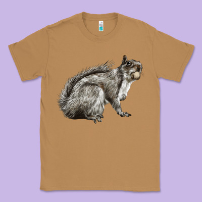 Gray Squirrel Classic Tee Designed By Lillyallendesigns