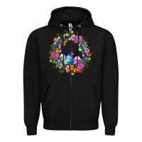 Black Easter Ocaliptus spring flowers Zipper Hoodie - OliviaCreatesArt