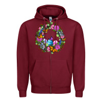 Burgundy Easter Ocaliptus spring flowers Zipper Hoodie - OliviaCreatesArt