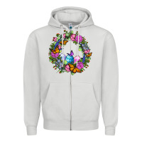 Dove Grey Easter Ocaliptus spring flowers Zipper Hoodie - OliviaCreatesArt