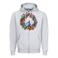 Heather Grey Easter Ocaliptus spring flowers Zipper Hoodie - OliviaCreatesArt
