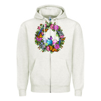 Oatmeal Heather Easter Ocaliptus spring flowers Zipper Hoodie - OliviaCreatesArt