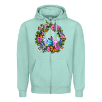 Easter Ocaliptus Spring Flowers Zipper Hoodie | Teevron
