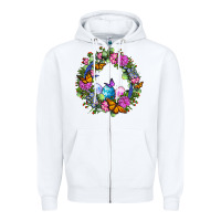 White Easter Ocaliptus spring flowers Zipper Hoodie - OliviaCreatesArt