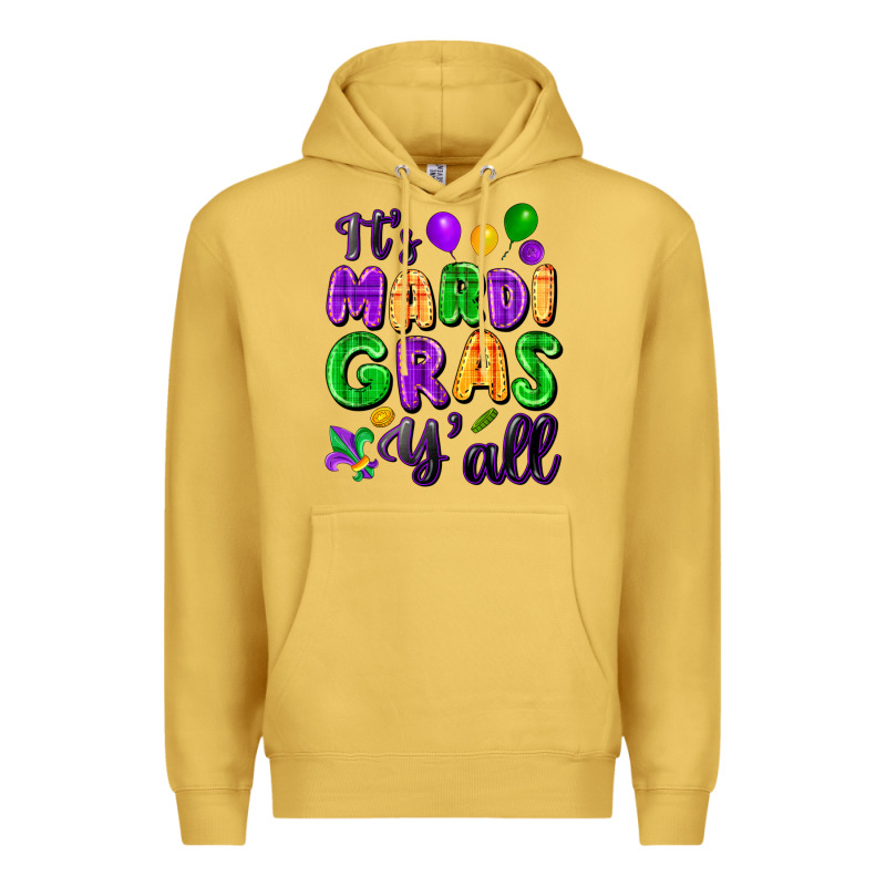 It's Mardi Gras Y'all Premium Hoodie by FaDigitalArtStudio | Teevron