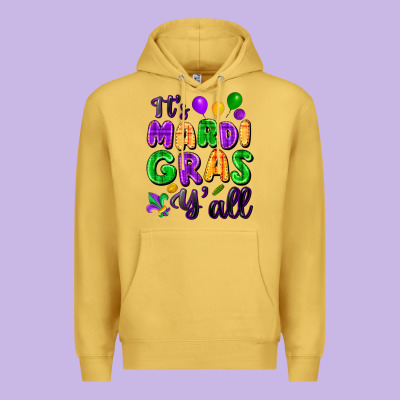 It's Mardi Gras Y'all Premium Hoodie Designed By Fadigitalartstudio