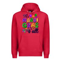 Cardinal It's Mardi Gras y'all Premium Hoodie - FaDigitalArtStudio