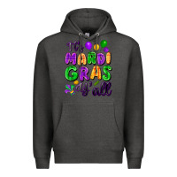 Charcoal Heather It's Mardi Gras y'all Premium Hoodie - FaDigitalArtStudio