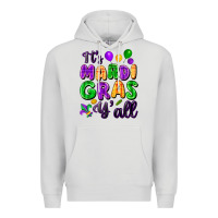 Dove Grey It's Mardi Gras y'all Premium Hoodie - FaDigitalArtStudio