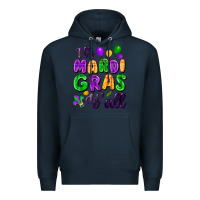 Navy It's Mardi Gras y'all Premium Hoodie - FaDigitalArtStudio
