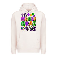Pale Pink It's Mardi Gras y'all Premium Hoodie - FaDigitalArtStudio