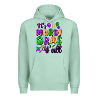 Seafoam It's Mardi Gras y'all Premium Hoodie - FaDigitalArtStudio