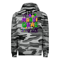 Slate Camo It's Mardi Gras y'all Premium Hoodie - FaDigitalArtStudio