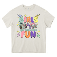 Cream girls just wanna have fun Heavy Core Tee - MaliasSmallBusiness