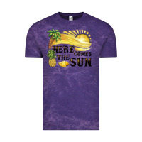 Cloud Purple here comes the sun Vintage Tee - BarkalooDesign