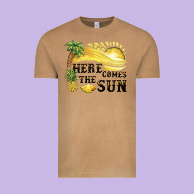 Here Comes The Sun Vintage Tee Designed By Barkaloodesign