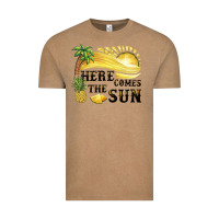 Vintage Coffee here comes the sun Vintage Tee - BarkalooDesign