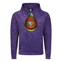Cloud Purple leopard bullskull teardrop earrings Vintage Hoodie - Jasminsmagicworld