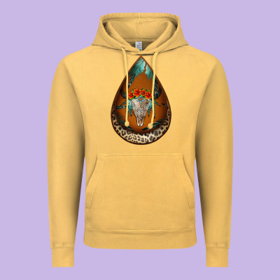 Leopard Bullskull Teardrop Earrings Vintage Hoodie Designed By Jasminsmagicworld