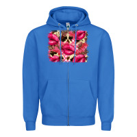 True Royal Valentine's Day pink plaid red glitter cowhide Zipper Hoodie - FaDigitalArtStudio