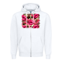 White Valentine's Day pink plaid red glitter cowhide Zipper Hoodie - FaDigitalArtStudio