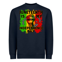 Navy juneteenth is my independence day cowgirl Heavyweight Sweatshirt - CowGirlArtShop