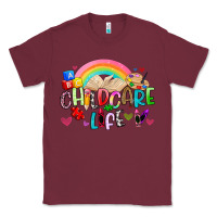 Burgundy childcare life Classic Tee - Artiststas