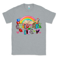 Heather Grey childcare life Classic Tee - Artiststas