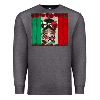 Charcoal Heather mexican messy bun mamacita Premium Sweatshirt - BundleAndBundleShop